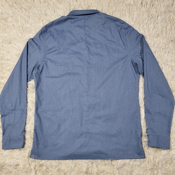 Lululemon Commission Long Sleeve Button Up Shirt Men's 2XL Blue Stretch Casual - Picture 9 of 15